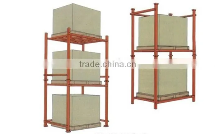 Warehouse stack racking system for storage