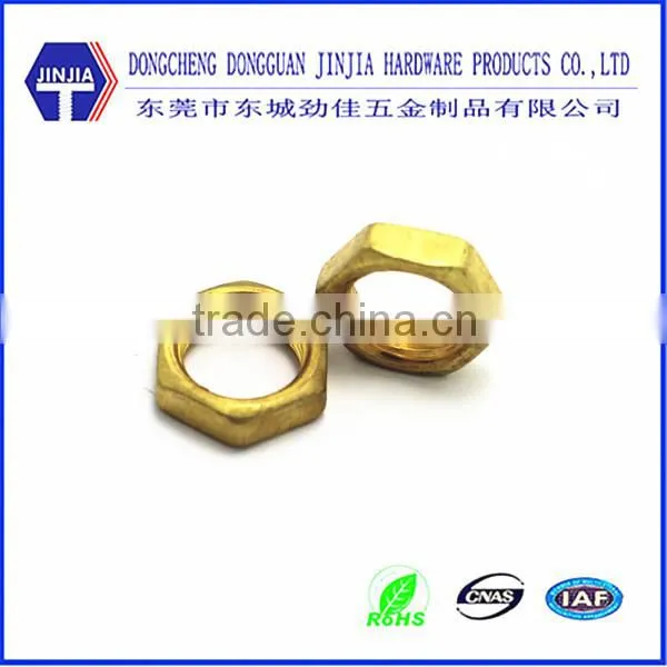small fine pitch thread hexagon thin brass nuts