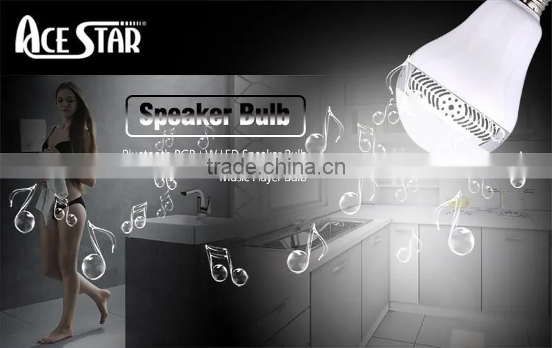 Bluetooth Smart RGBW LED Light Bulb Speaker
