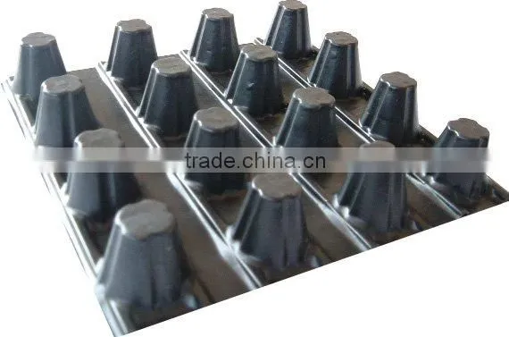 drainage board with geotextile