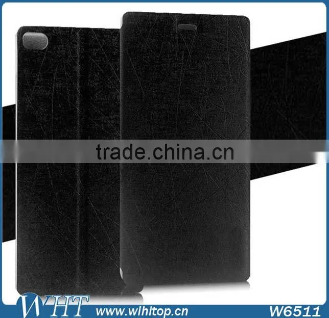 New Leather Case with Credit Card Holder for Huawei P8, Wallet Flip Cover for Huawei Ascend P8 Phone Case Wholesale