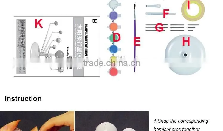 DIY educational toy solar system Planetarium Science Kit