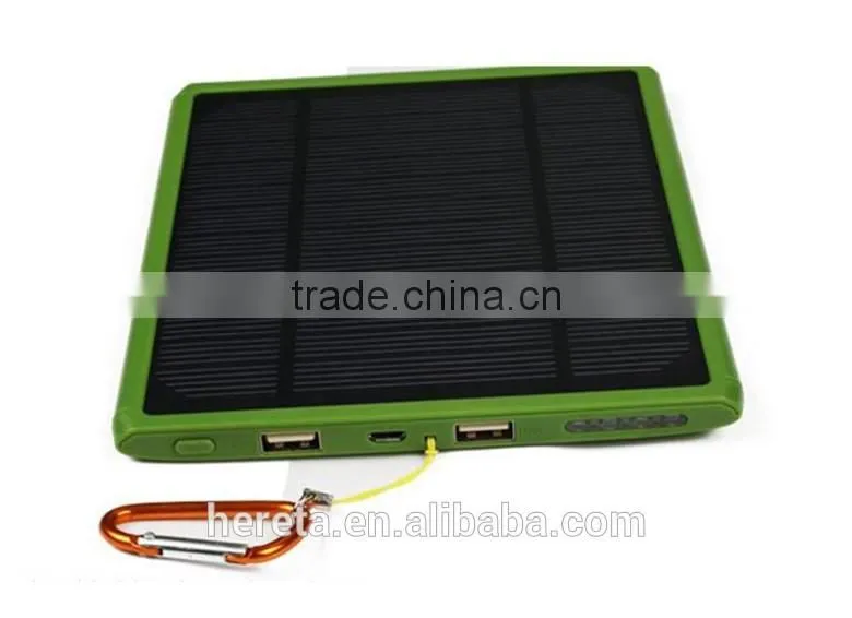 Newest style 30000mah dual usb portable solar panel power bank