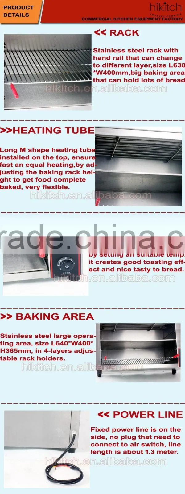 Commercial bakery equipment stainless steel electric 937 salamander oven