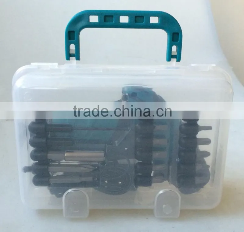 3.6Volt/4.8Volt Best selling cordless screwdriver with 18pcs bits in plastic carry case