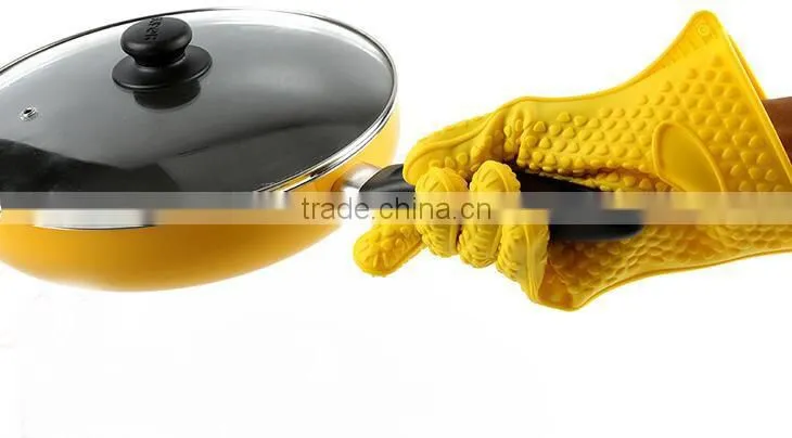 heat resistant silicon kitchen BBQ Cooking funny oven glove