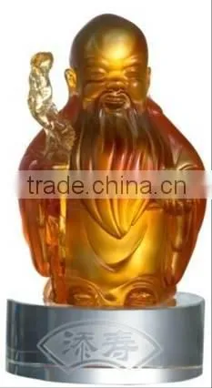 Factory Wholesale Large Size Crystal/Jade Transparent Buddha Statue---Good for Wealth
