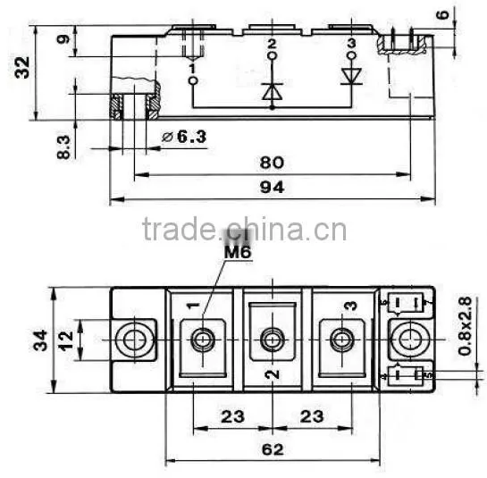 famous rectifier diode module 1600V