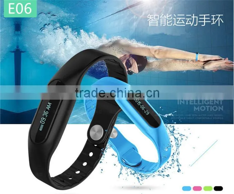 low price smart bracelet e06 step counts
