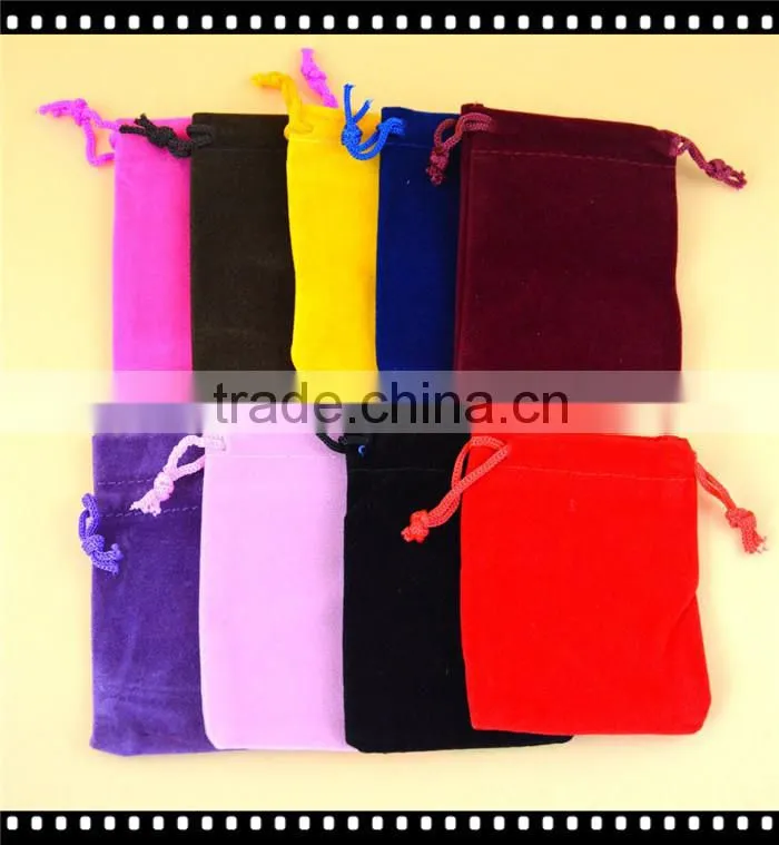 zipper black velvet bags