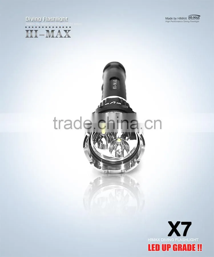 HI-MAX X 7 3000 Lumen Most Powerful U2 Long Distance Scuba Led Diving Torch Spot FlashLight