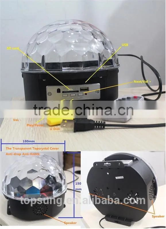 magic rgb discoteca support mp3 sd/tf card