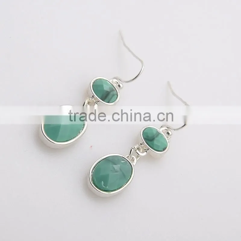Hot sale cheapest bulk green resin ruby series statement jewelry set