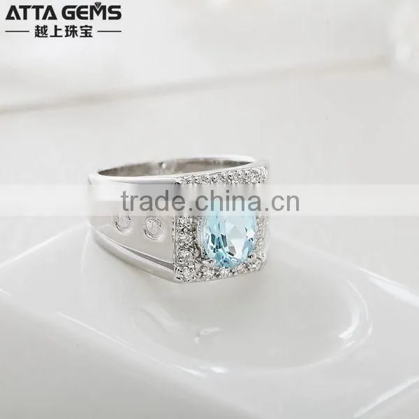 Charming style designs large oval gemstone ring