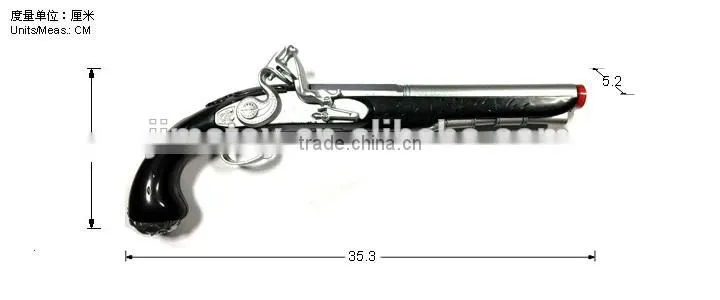 cheap plastic Pirate toy gun with knife