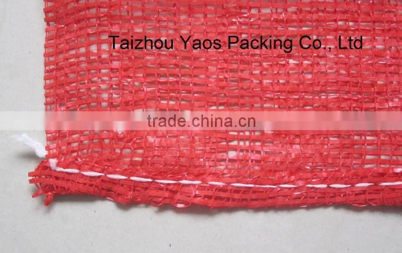 red PP tubular mesh bag onion circular tubular bag