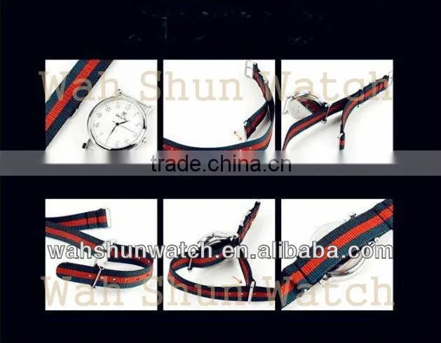red and black nato strap with buckles