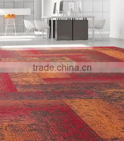 tiles flooring PP carpet tile,jacquard carpet tiles,PP carpet tile with stripe pattern