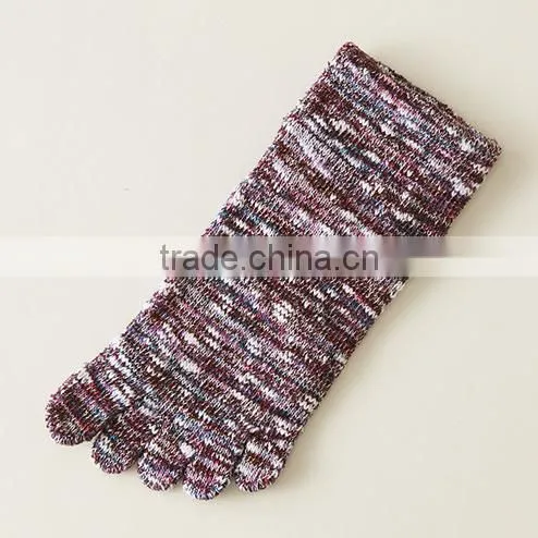 Hot Sale Japanese OEM Best Quality Custom Design Young Girls Injinji Winter Bulk Cotton Rainbow Toe Socks