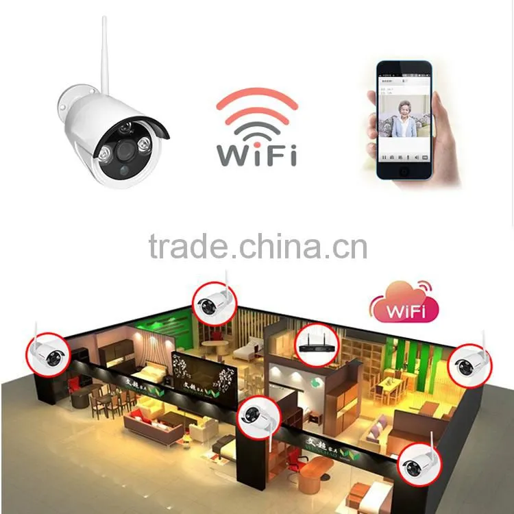 Wireless NVR Kit P2P 720P HD Outdoor IR Night Vision Security IP Camera WIFI CCTV System