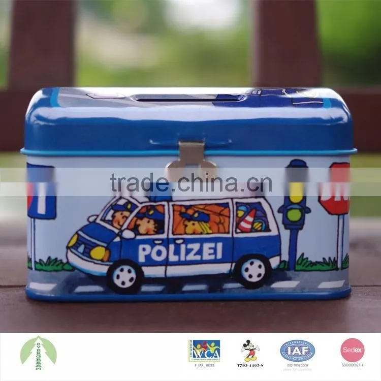 Cartoon money saving box with lock