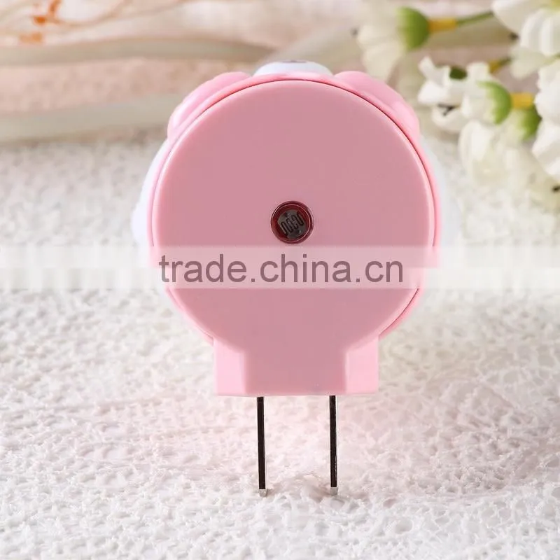 Ribbit shape LED night light warm white color on wall
