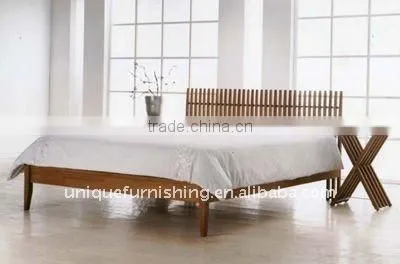 Modern Solid Wood Double Bed Designs For Bedroom Furniture