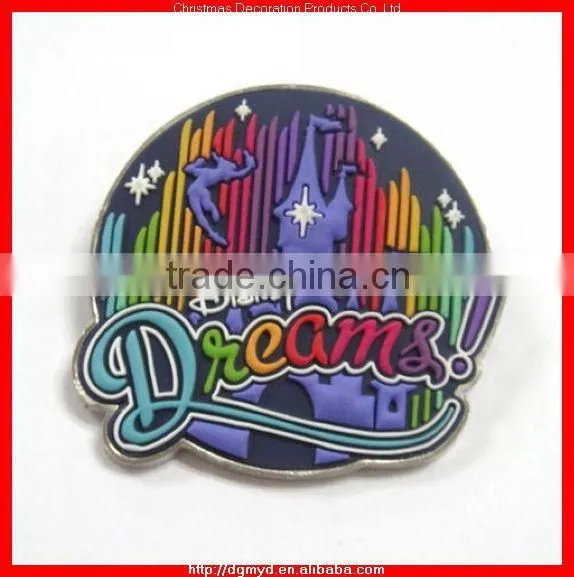 Top quantity metal badge with safety pin for sport items (KMS-2047)