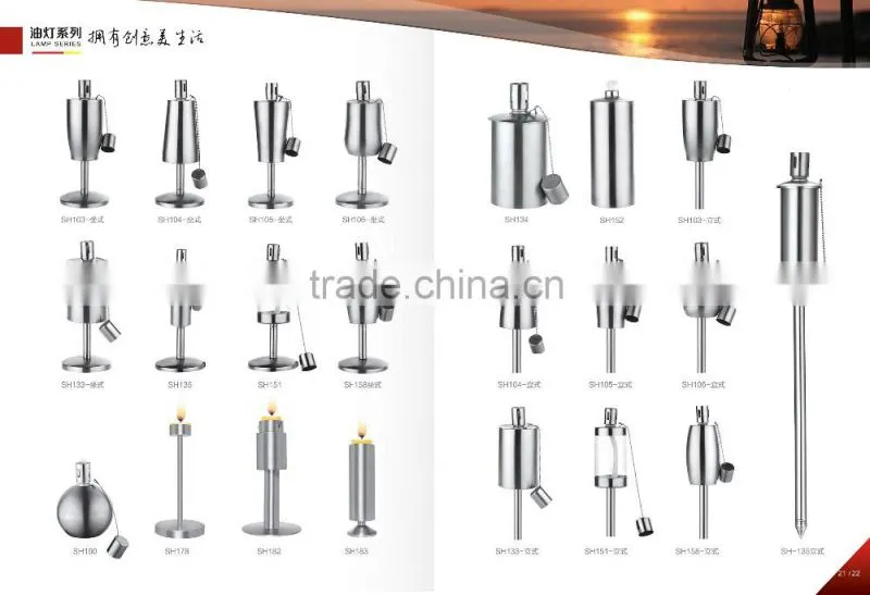 Superior stainless steel garden torch oil lamp