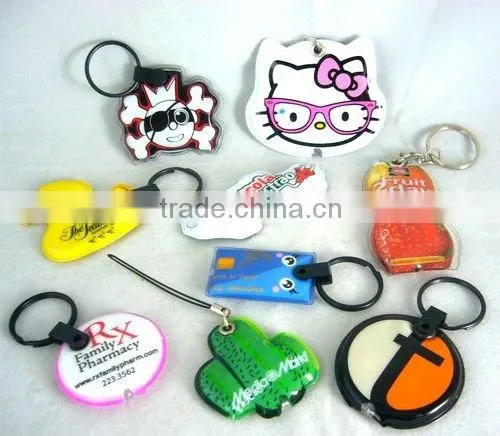 Promotional gift plastic 1 led keychain flashlight