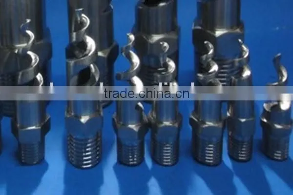 High pressure cleaning stainless steel metal plastic spiral water jet spray nozzle
