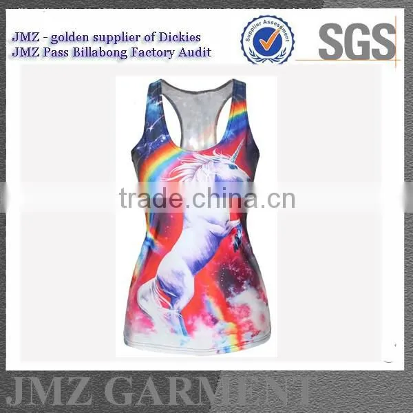JMZ summer women vogue shirts with polyester and cotton