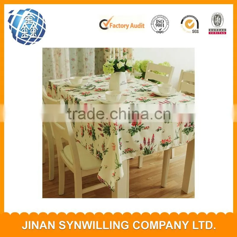 Textile Factory Wholesale 100% Polyester Customized Logo Printed Promotional Table Cloth