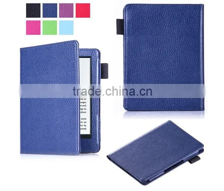 Litchi Pattern PU Leather Case for 2016 New Kindle 6" e-Reader, 6inch Leather Case for e-Reader New Kindle 2016