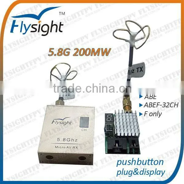 D657 Video Transmitter and Receiver Long Range 5.8GHz 200mW for FPV Heli RC