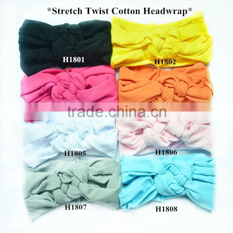 Fancy sequin bowkont headwraps - wide cotton fabric big bow elastic headband