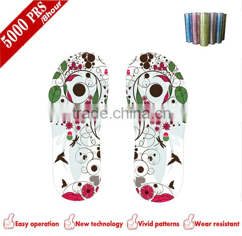 Wonderful transferring print film for girls slipper