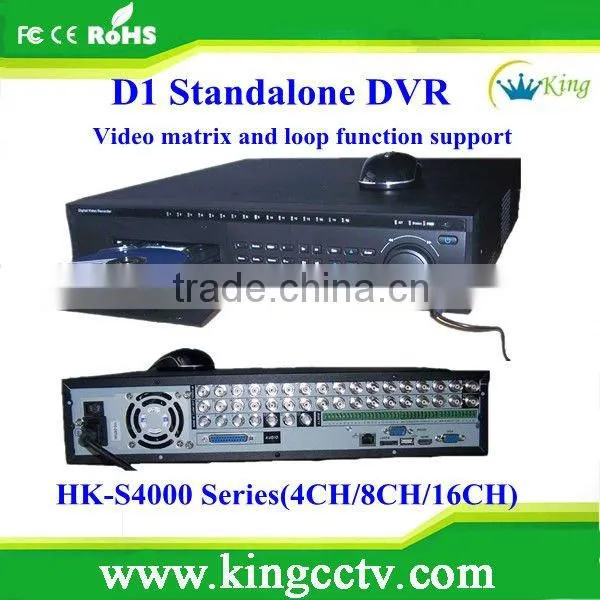 h 264 network dvr software cctv digital video recorder HK-S4008F with HDMI