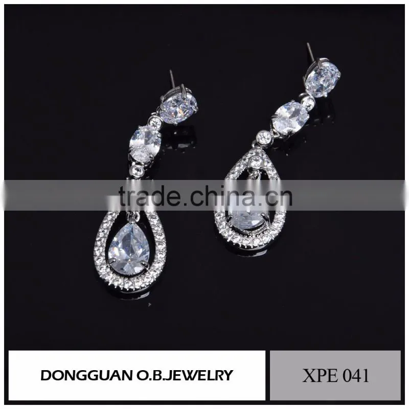 Fashion Silver jewellery Crystal Earring Studs Wholesale For Ladies On Alibaba Wholesale