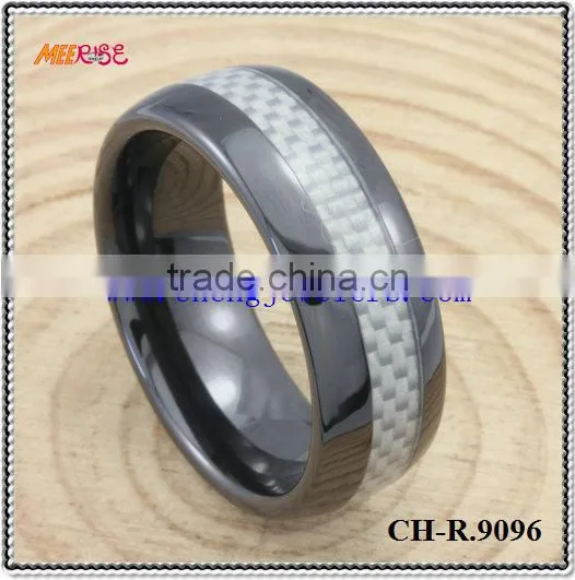 High Quality 8mm black ceramic ring,lucky expendables ring,carbon fiber steel ring