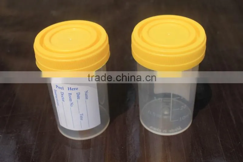 disposable security screw cap pp hospital urine container 60ml wholesale