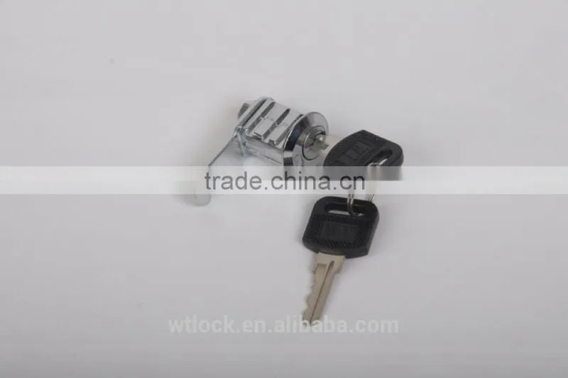 Zinc alloy material bright chrome cam lock for file cabinet wardrobe