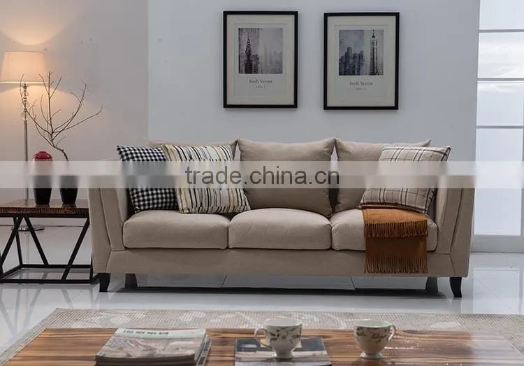 fashionable nordic style wooden legs fabric sofa set 1seater/2setaer/3seater