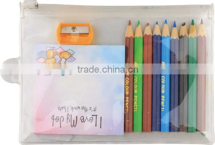 Students stationery set with bag packaging