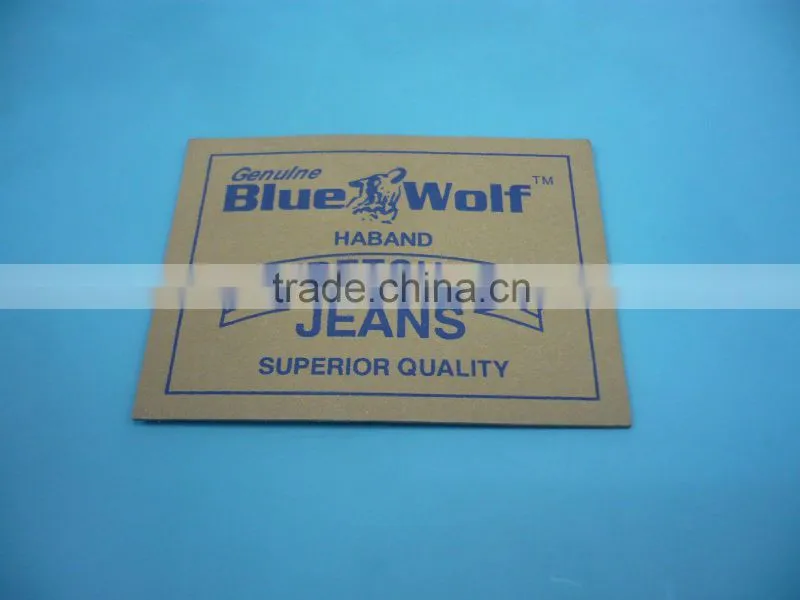 Superior quality jeans paper labels