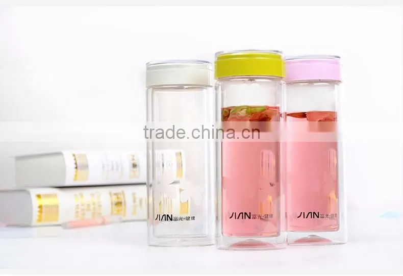 Fancy Custom Made Aspirator Unbreakable Custom Fancy Tequila Fruit Infuser Glass Bottle Water Private Label