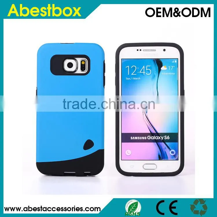 For Samsung Galaxy S6 G920 Shockproof Case Cover, Cobblestone Design TPU+Plastic Protective cover cases for S6 Mobile phone