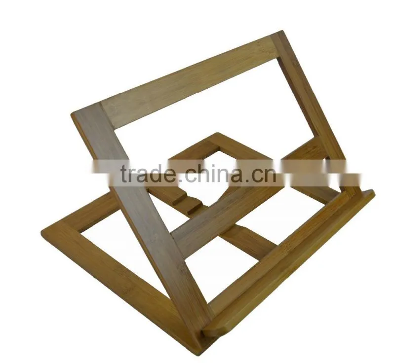 Popular Design Bamboo Laptop Holder, Collapsible bamboo counter laptop rack