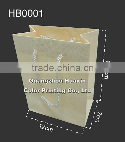 Fancy Paper Shopping Bag with Cotton Handle Small Gift Bags