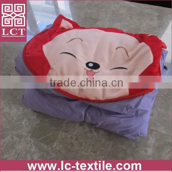 wholesale cute design plush animal shaped kid cushion open as a quilt(LCTP0078)